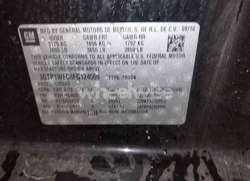 Photo 9 of 2015 Gmc Sierra 1500 DENALI (VIN 3GTP1WEC8FG124569)