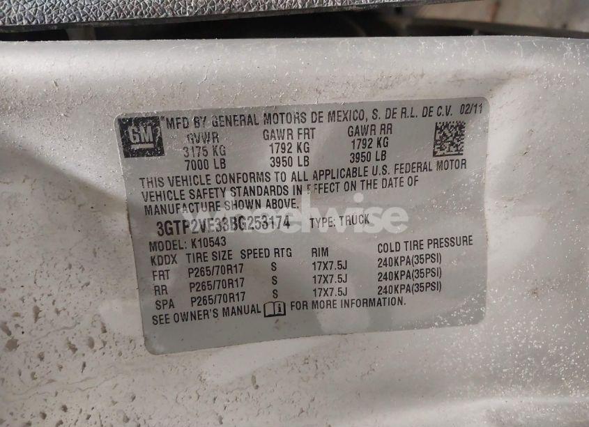 Photo 9 of 2011 Gmc Sierra 1500 SLE (VIN 3GTP2VE33BG253174)
