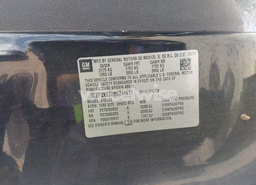 Photo 9 of 2011 Gmc Sierra 1500 DENALI (VIN 3GTP2XE22BG241911)