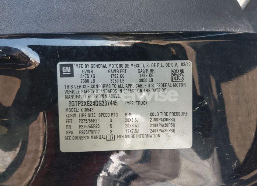 Photo 9 of 2013 Gmc Sierra 1500 DENALI (VIN 3GTP2XE24DG337445)