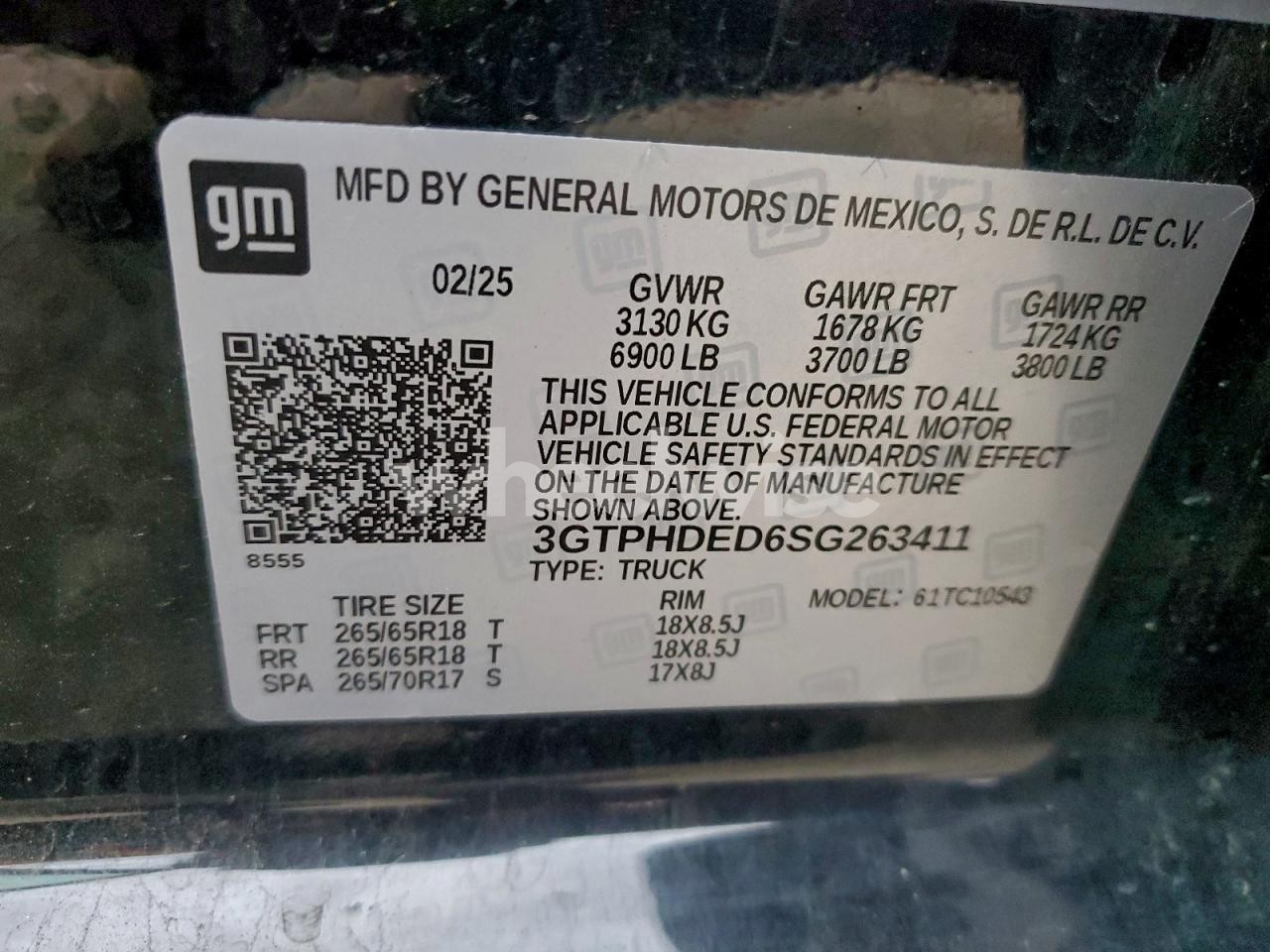 Photo 12 of 2025 GMC SIERRA C1500 SLT (VIN 3GTPHDED6SG263411)