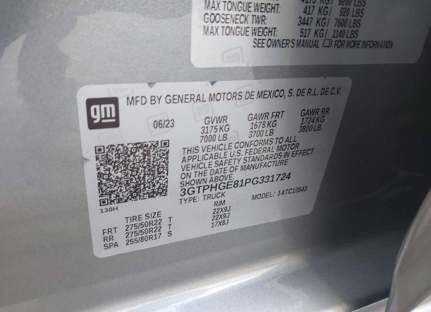 Photo 9 of 2023 Gmc Sierra 1500 2WD SHORT BOX DENALI (VIN 3GTPHGE81PG331724)