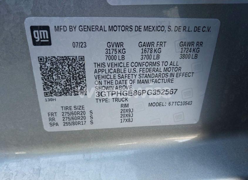 Photo 9 of 2023 Gmc Sierra 1500 2WD SHORT BOX DENALI (VIN 3GTPHGE86PG352567)