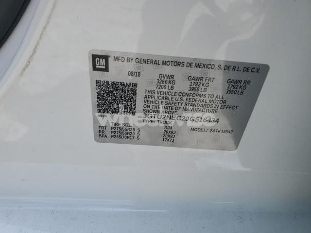 Photo 5 of 2018 GMC SIERRA K1500 SLT (VIN 3GTU2NEC2JG516434)