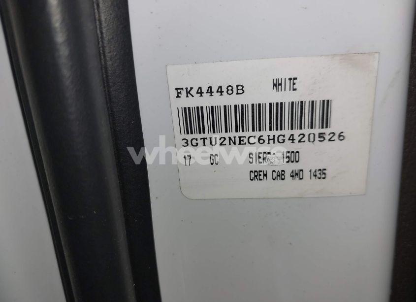 Photo 9 of 2017 Gmc Sierra 1500 SLT (VIN 3GTU2NEC6HG420526)