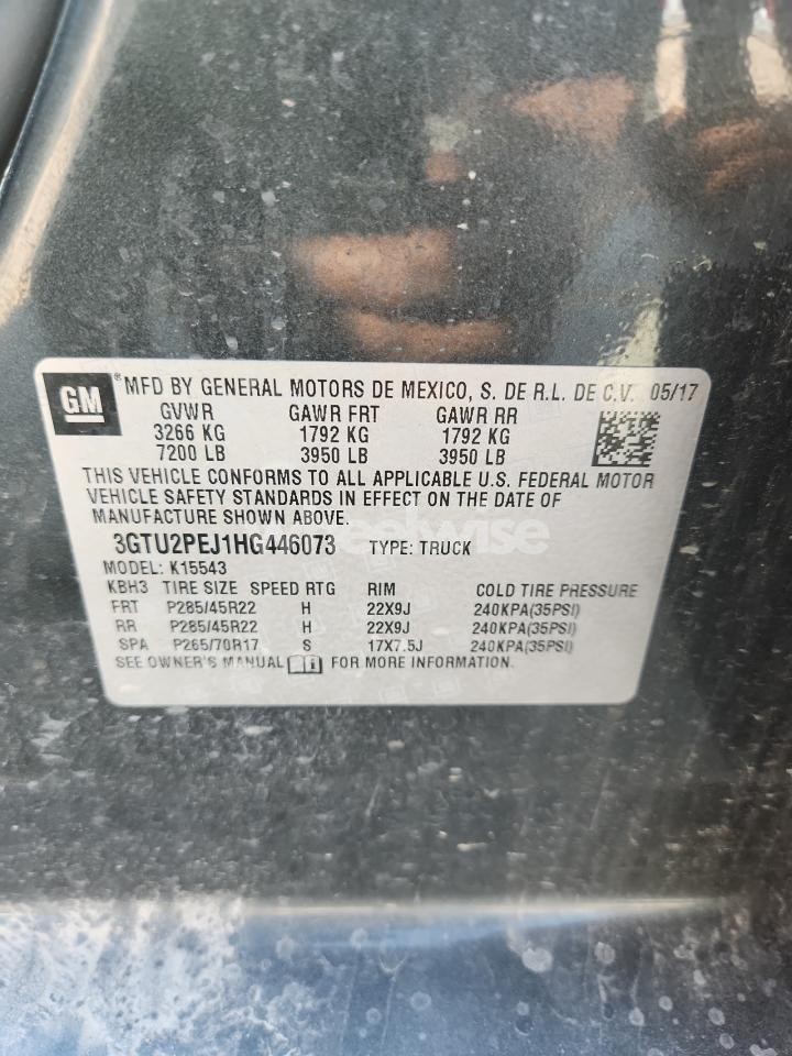 Photo 12 of 2017 GMC SIERRA K1500 DENALI (VIN 3GTU2PEJ1HG446073)