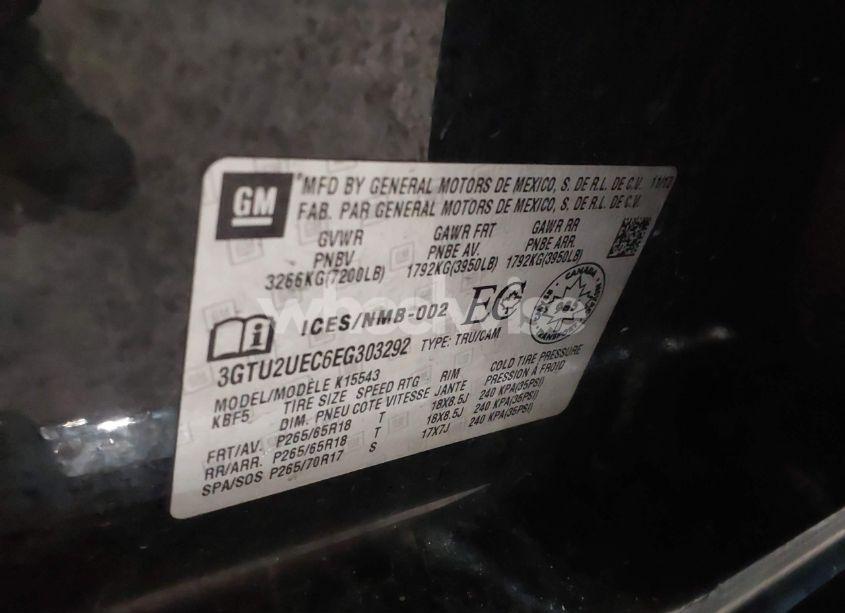 Photo 9 of 2014 Gmc Sierra 1500 SLE (VIN 3GTU2UEC6EG303292)