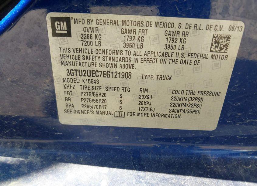 Photo 9 of 2014 Gmc Sierra 1500 SLE (VIN 3GTU2UEC7EG121908)