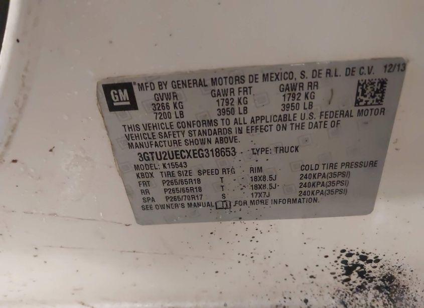 Photo 9 of 2014 Gmc Sierra 1500 SLE (VIN 3GTU2UECXEG318653)