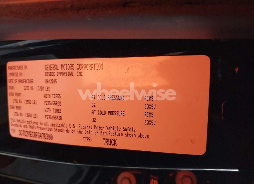 Photo 9 of 2015 Gmc Sierra 1500 SLT (VIN 3GTU2VEC0FG476300)