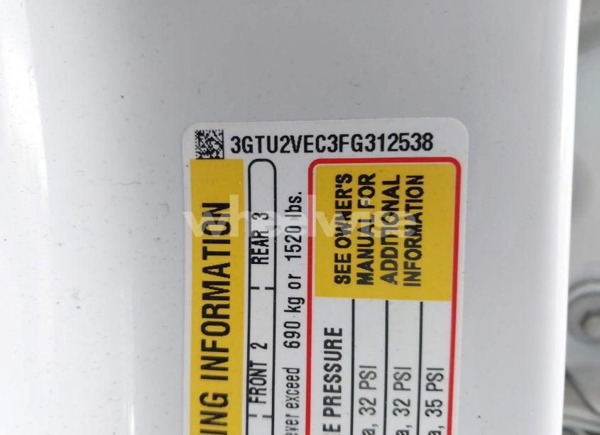 Photo 9 of 2015 Gmc Sierra 1500 SLT (VIN 3GTU2VEC3FG312538)