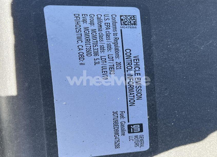 Photo 9 of 2021 Gmc Sierra 1500 (VIN 3GTU9BED9MG475288)