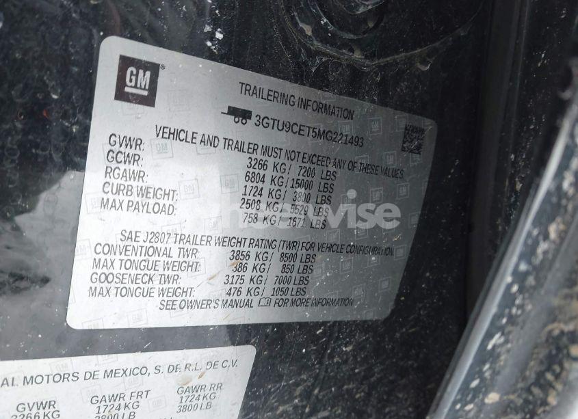 Photo 9 of 2021 Gmc Sierra 1500 4WD SHORT BOX ELEVATION (VIN 3GTU9CET5MG221493)