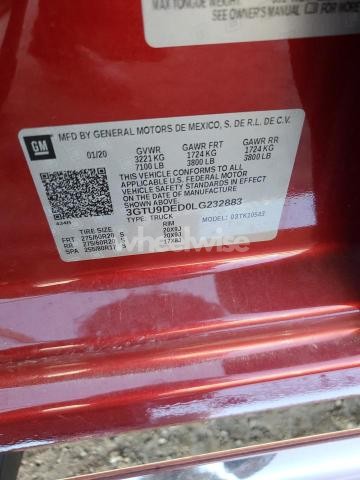 Photo 14 of 2020 GMC SIERRA K1500 SLT (VIN 3GTU9DED0LG232883)