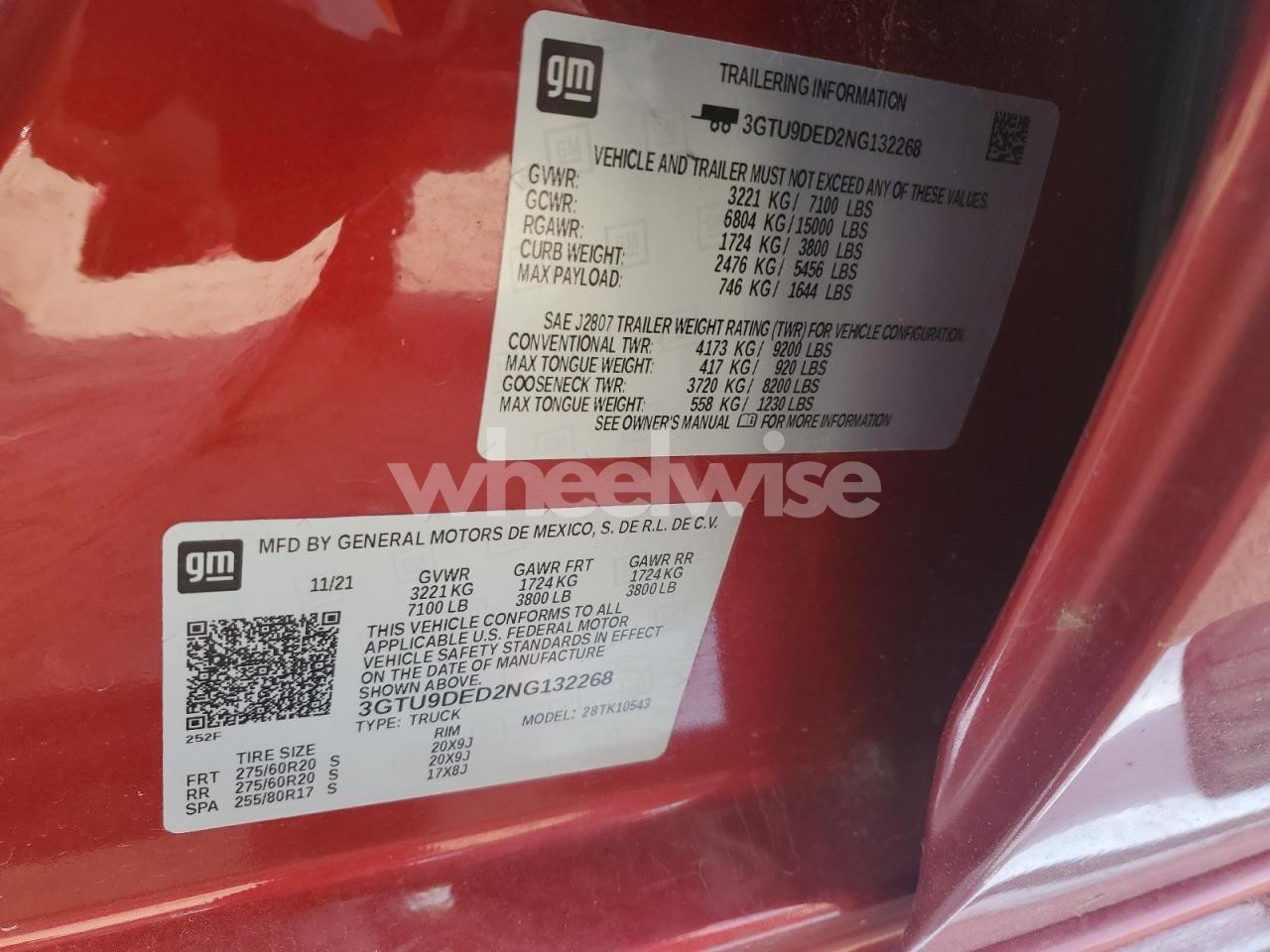 Photo 12 of 2022 GMC SIERRA LIMITED K1500 SLT (VIN 3GTU9DED2NG132268)