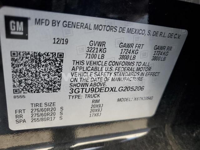 Photo 11 of 2020 GMC SIERRA K1500 SLT (VIN 3GTU9DEDXLG205206)
