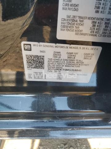Photo 10 of 2021 GMC SIERRA K1500 SLT (VIN 3GTU9DET5MG318845)