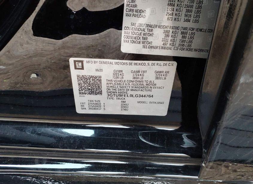 Photo 9 of 2020 Gmc Sierra 1500 4WD SHORT BOX DENALI (VIN 3GTU9FEL0LG344764)