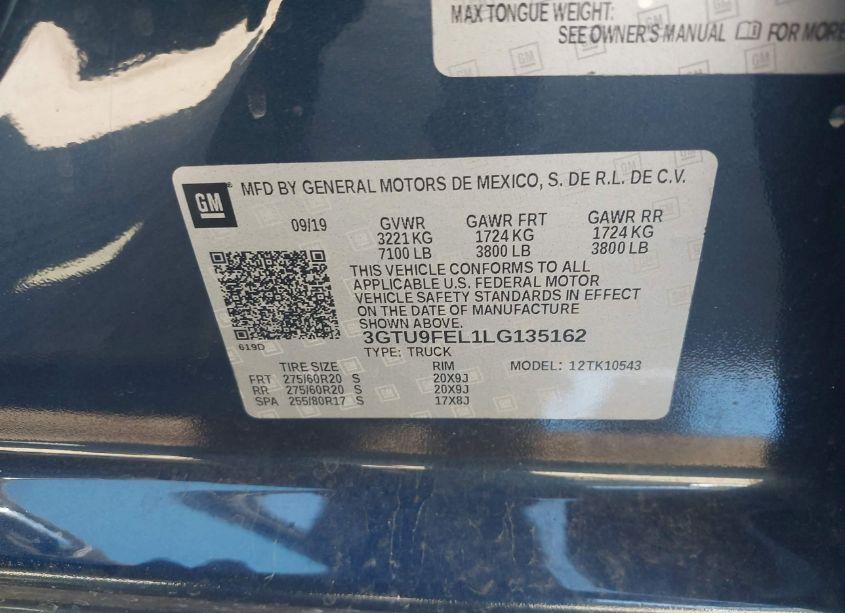 Photo 9 of 2020 Gmc Sierra 1500 4WD SHORT BOX DENALI (VIN 3GTU9FEL1LG135162)