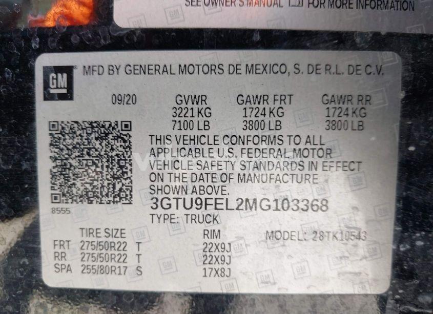 Photo 9 of 2021 Gmc Sierra 1500 4WD SHORT BOX DENALI (VIN 3GTU9FEL2MG103368)