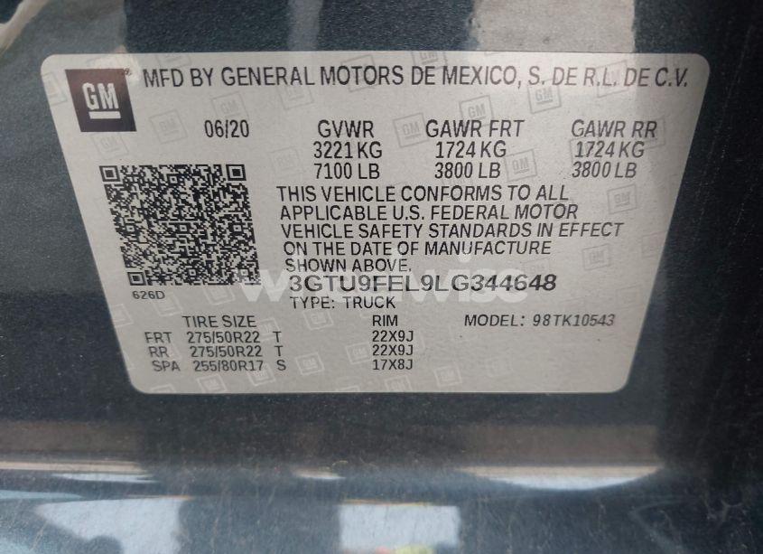 Photo 9 of 2020 Gmc Sierra 1500 4WD SHORT BOX DENALI (VIN 3GTU9FEL9LG344648)