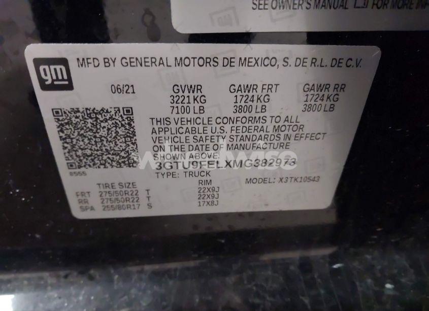 Photo 9 of 2021 Gmc Sierra 1500 4WD SHORT BOX DENALI (VIN 3GTU9FELXMG382973)