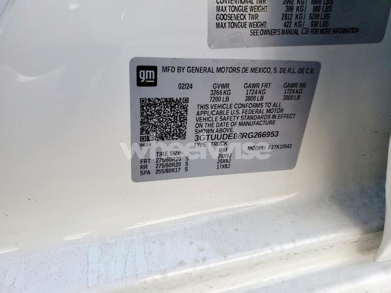 Photo 6 of 2024 GMC SIERRA K1500 SLT (VIN 3GTUUDE88RG266953)