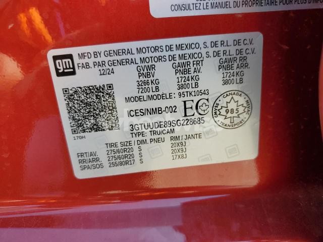 2025 GMC SIERRA K1500 SLT (VIN 3GTUUDE89SG228685) main photo