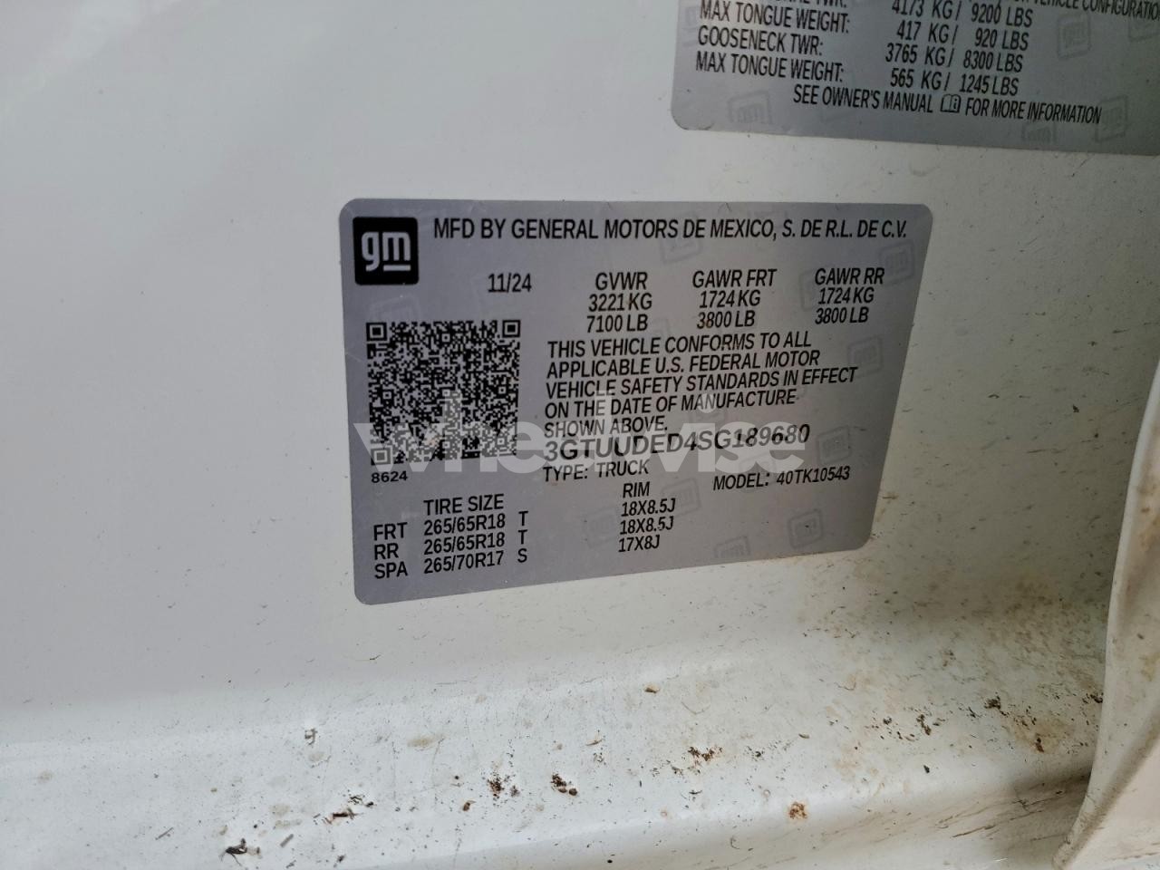 Photo 12 of 2025 GMC SIERRA K1500 SLT (VIN 3GTUUDED4SG189680)