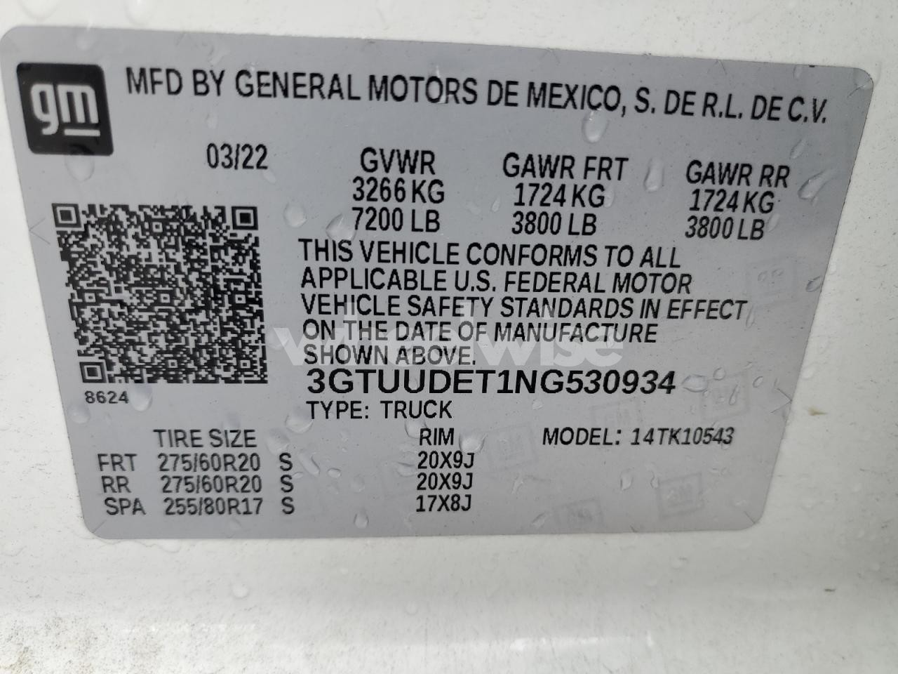 Photo 12 of 2022 GMC SIERRA K1500 SLT (VIN 3GTUUDET1NG530934)