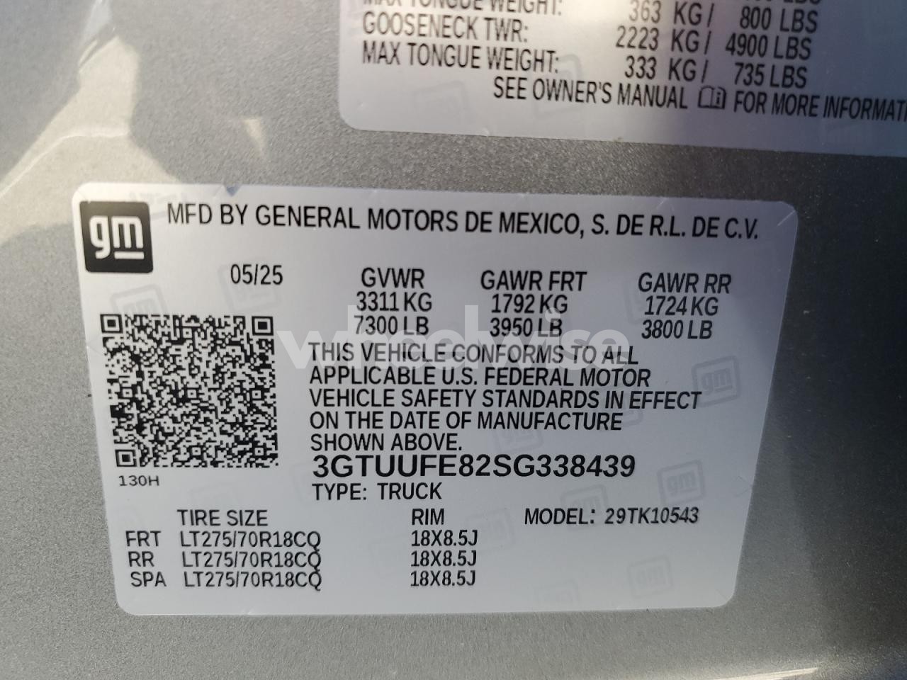 Photo 13 of 2025 GMC SIERRA K1500 AT4X (VIN 3GTUUFE82SG338439)