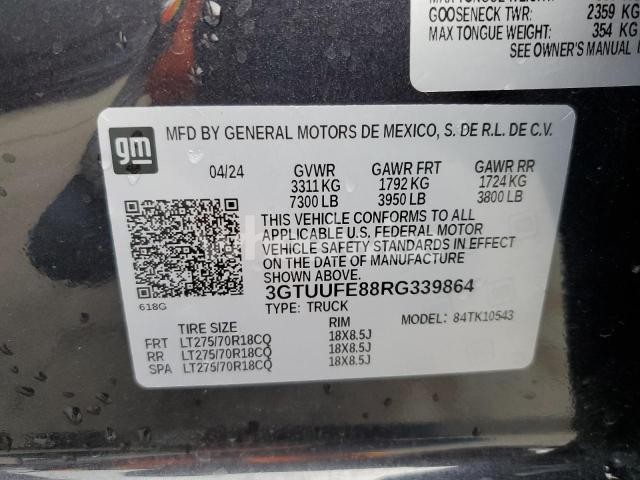 Photo 11 of 2024 GMC SIERRA K1500 AT4X N/A (VIN 3GTUUFE88RG339864)