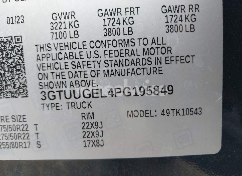 Photo 9 of 2023 Gmc Sierra 1500 4WD SHORT BOX DENALI (VIN 3GTUUGEL4PG195849)