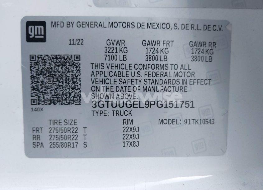 Photo 9 of 2023 Gmc Sierra 1500 4WD SHORT BOX DENALI (VIN 3GTUUGEL9PG151751)
