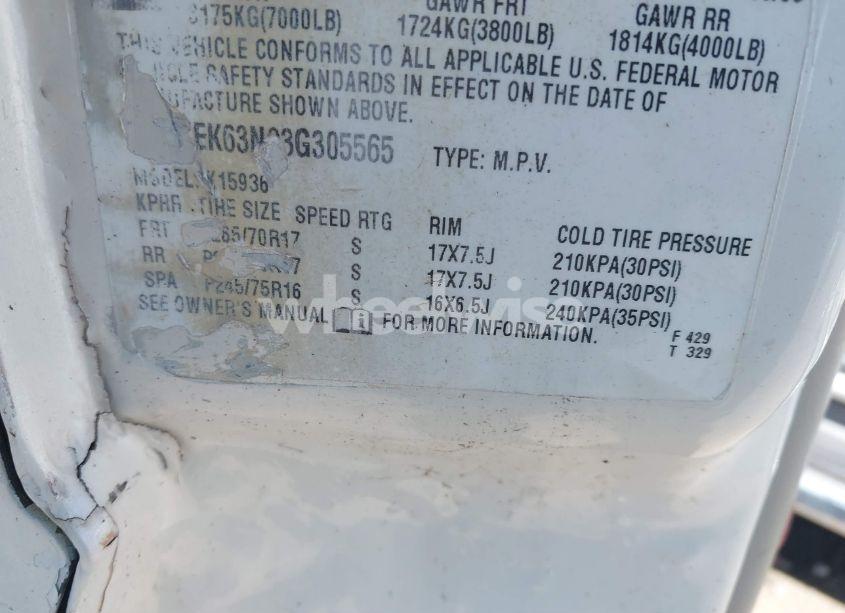 Photo 9 of 2003 Cadillac Escalade EXT STANDARD (VIN 3GYEK63N93G305565)