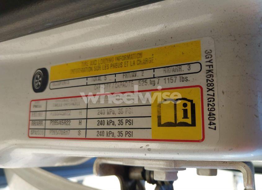 Photo 9 of 2007 Cadillac Escalade EXT STANDARD (VIN 3GYFK628X7G294047)