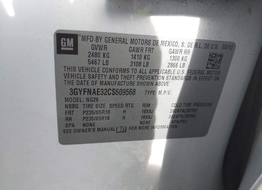 Photo 9 of 2012 Cadillac Srx LUXURY COLLECTION (VIN 3GYFNAE32CS609568)