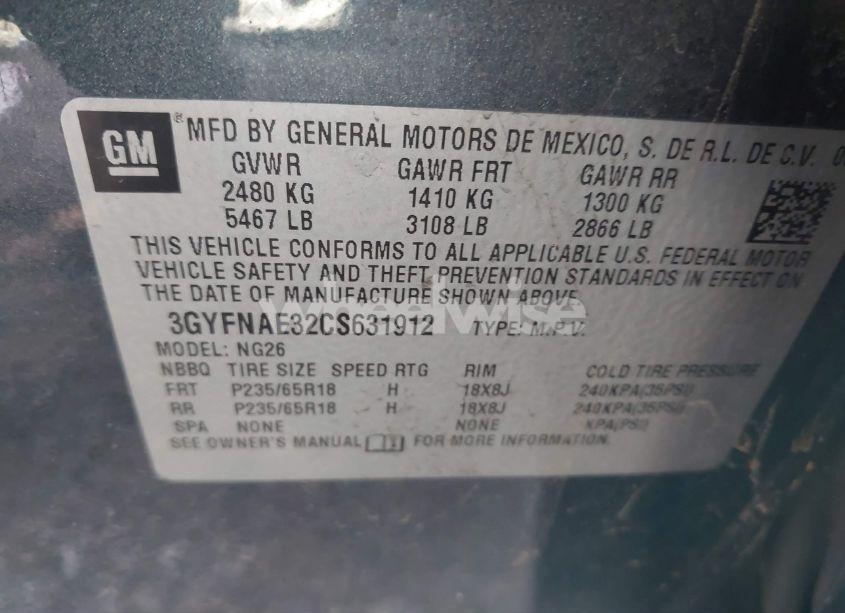 Photo 9 of 2012 Cadillac Srx LUXURY COLLECTION (VIN 3GYFNAE32CS631912)