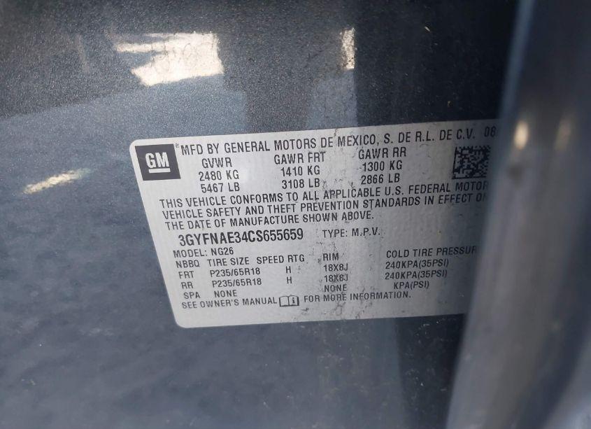 Photo 9 of 2012 Cadillac Srx LUXURY COLLECTION (VIN 3GYFNAE34CS655659)