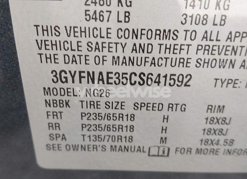 Photo 9 of 2012 Cadillac Srx LUXURY COLLECTION (VIN 3GYFNAE35CS641592)