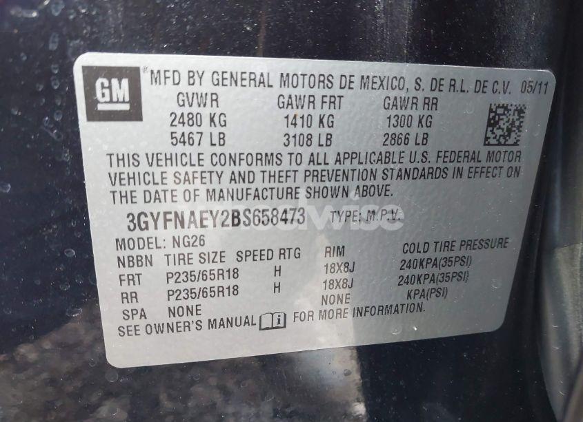 Photo 9 of 2011 Cadillac Srx LUXURY COLLECTION (VIN 3GYFNAEY2BS658473)