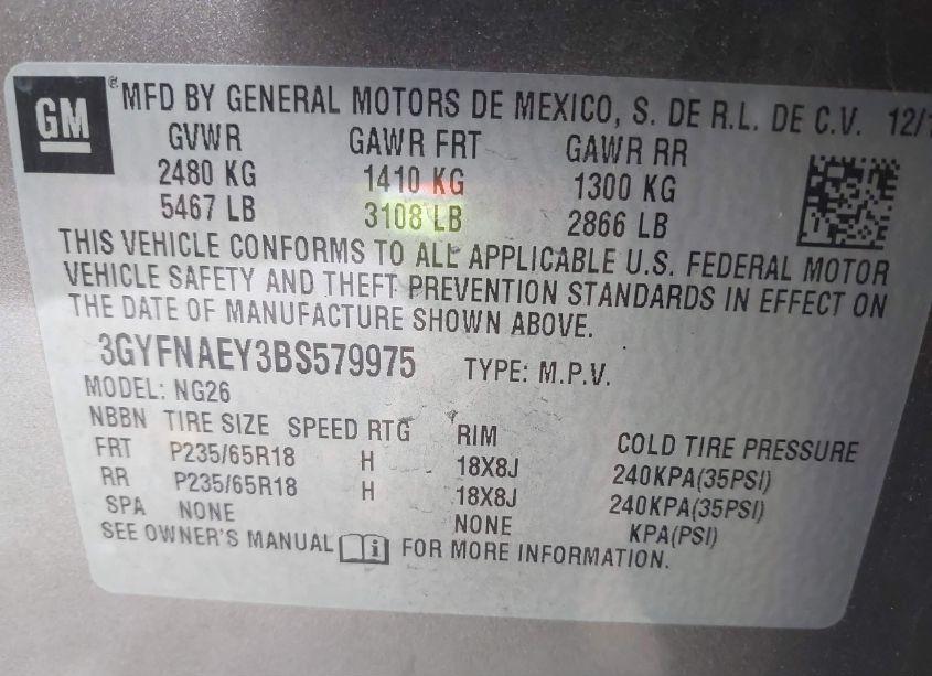 Photo 9 of 2011 Cadillac Srx LUXURY COLLECTION (VIN 3GYFNAEY3BS579975)