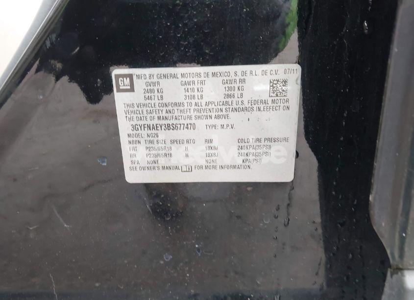 Photo 9 of 2011 Cadillac Srx LUXURY COLLECTION (VIN 3GYFNAEY3BS677470)