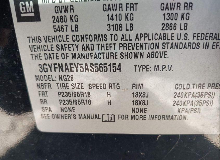 Photo 9 of 2010 Cadillac Srx LUXURY COLLECTION (VIN 3GYFNAEY5AS565154)