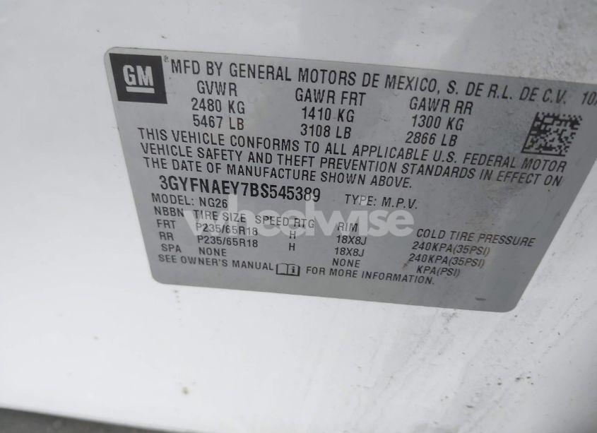 Photo 9 of 2011 Cadillac Srx LUXURY COLLECTION (VIN 3GYFNAEY7BS545389)