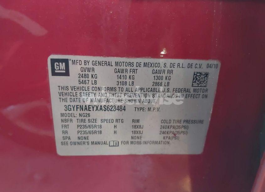 Photo 9 of 2010 Cadillac Srx LUXURY COLLECTION (VIN 3GYFNAEYXAS623484)