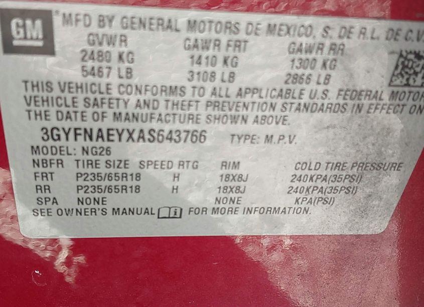 Photo 9 of 2010 Cadillac Srx LUXURY COLLECTION (VIN 3GYFNAEYXAS643766)