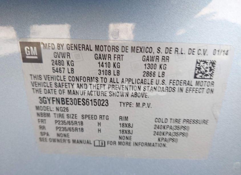 Photo 9 of 2014 Cadillac Srx LUXURY COLLECTION (VIN 3GYFNBE30ES615023)