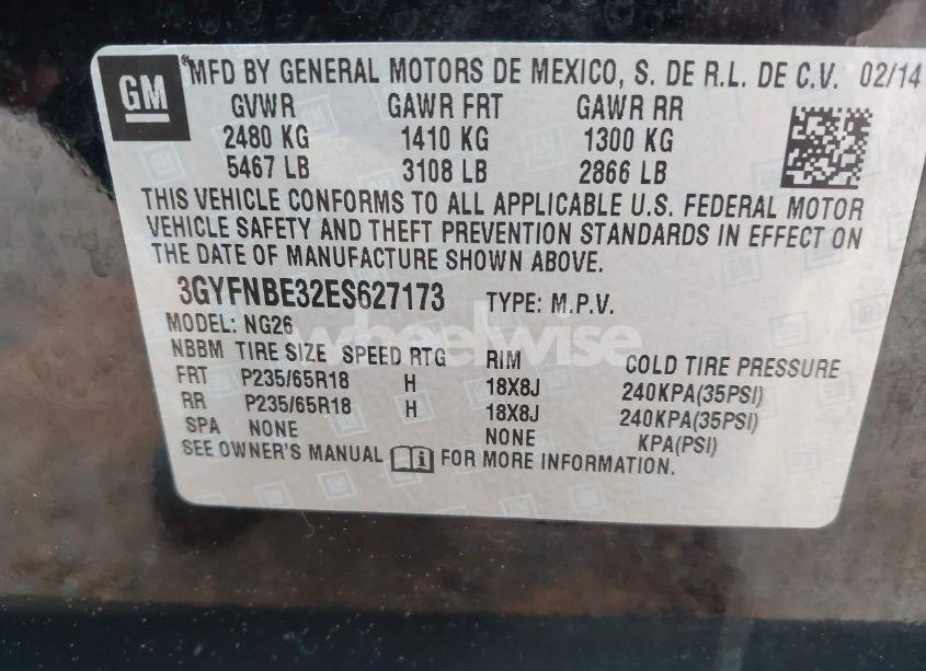 Photo 9 of 2014 Cadillac Srx LUXURY COLLECTION (VIN 3GYFNBE32ES627173)