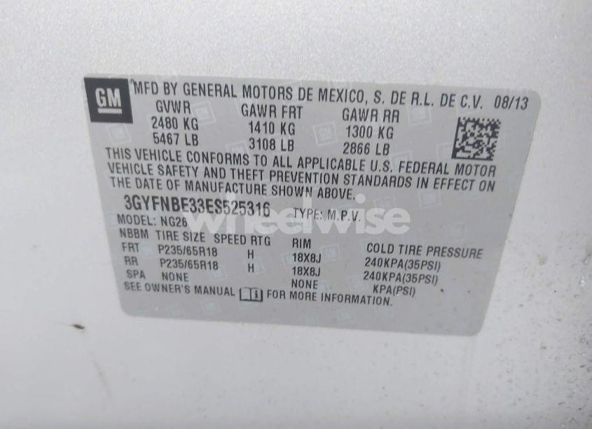 Photo 9 of 2014 Cadillac Srx LUXURY COLLECTION (VIN 3GYFNBE33ES525316)